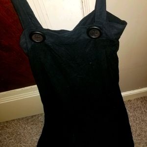 Black button tank dress size medium
